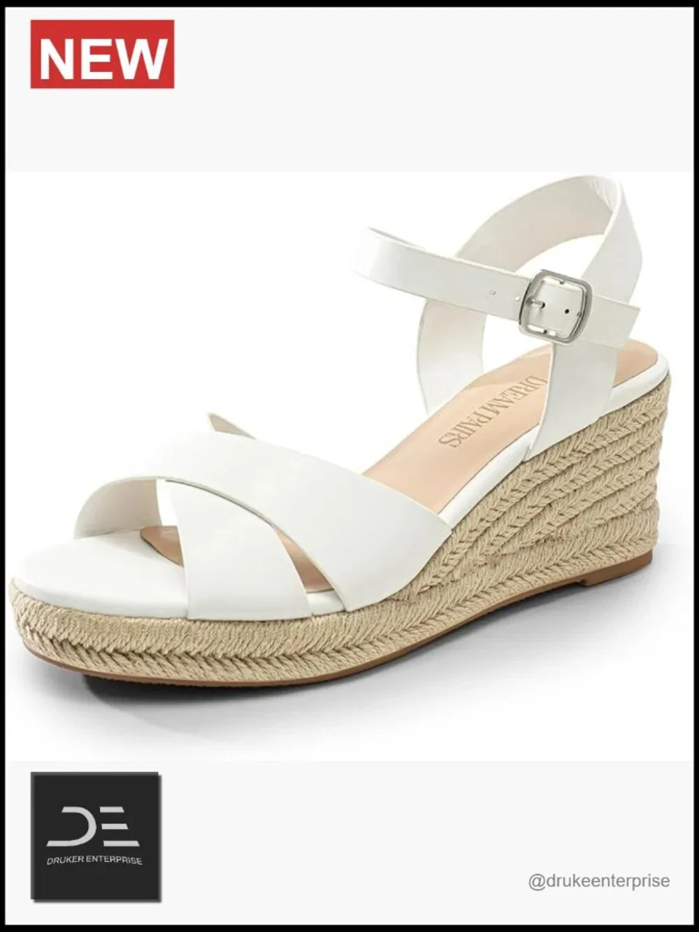 Dressy Espadrille Wedge Sandals, Adjustable Ankle Strap, Platform, Lightweight,